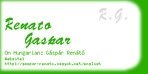renato gaspar business card