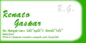 renato gaspar business card